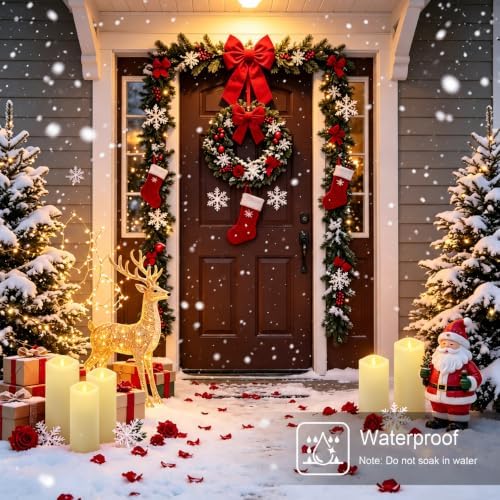 Warm White Real Wax Rechargeable Candles Flickering Realistic - Image 4