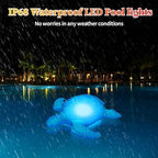 26.5inch Solar Pool Floats Lights,IP68 Waterproof Solar Powered Floating Pool Lights,16RGB Colors Turtle Inflatable Light Up Pool Float for Above Ground Pools,Outdoor Swimming Pool Decorations(1Pc) - Image 4