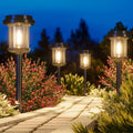 XMCOSY+ Solar Pathway Lights - 4 Pack Solar Path Lights for Garden Lights by XMcosy