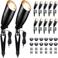 Landscape Spotlights, Black Low Voltage LED Outdoor Lighting, IP65 Waterproof Aluminum uplight for Yard House Porch with 5W MR16 Bulb 5000K 12 Pack by Varmtalys