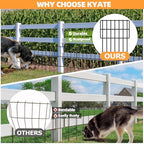 KYATE Garden Fence Animal Barrier, 30 Panels No Dig Fence 42.5ft(L) x13in(H), Rustproof Metal Defense Border, Dogs Rabbits Blocker Fence for Outdoor Yard & Patio - Image 6