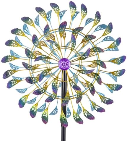 DREAMSOUL 360° Large Wind Spinner Outdoor Metal 6 Blades Windmill for Yard, 80 Inch Kinetic Wind Spinner for Patio Lawn Decor by DREAMSOUL