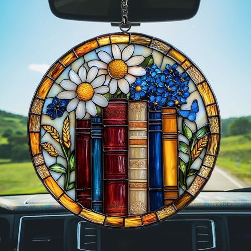 Daisy and Books Acrylic Suncatcher - Image 5