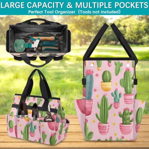 Cactus Cacti Garden Tool Bag with Hard Bottom and 10 Pockets - Image 4
