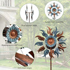 Wind Spinners Outdoor, 84" Large Metal Kinetic Wind Sculptures for Garden, Classic Yard Art with 2 Piece Welcome Flag Decoration - Image 4