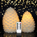Wondise Pine Cone Flickering Flameless Candles with Remote and Timer by Wondise
