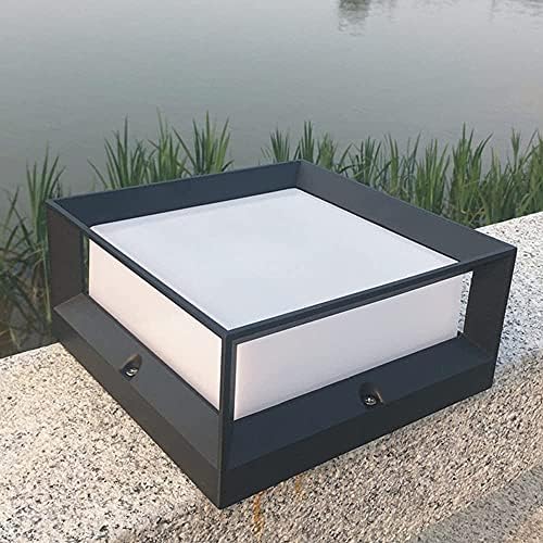 Strong Durable Ip54 European Waterproof Landscape Column Lamp Traditional Exterior Patio Lawn Street Lamp E27 Outdoor Retro Minimalist Black Crylic Lampshade Table Lamp P(27 * 13Cm) - Image 5