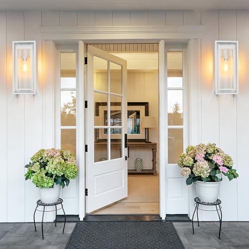 19" Large Outdoor Wall Light Fixtures, White Porch Light, 2 Pack - Image 6