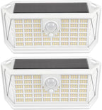 Brightever Solar Motion Sensor Outdoor Lights, 4000LM 344 LEDs Solar Outdoor Lights, IP65 Waterproof Exterior Flood Security Lights with 270° Wide Angle & 3 Modes for Patio Garage, 2-Pack White by Brightever