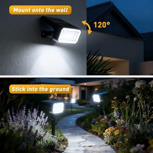 Solar Spot Lights Outdoor, Landscape Spotlights, 4 Pack Cool White - Image 5