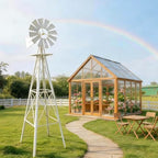 Outvita 8FT Metal Ornamental Windmill with Weather Vane - Image 5