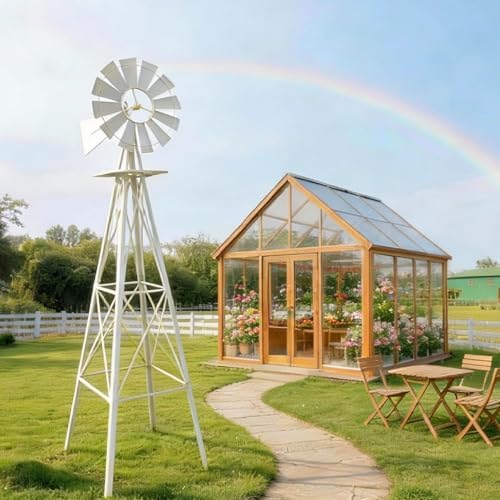 Outvita 8FT Metal Ornamental Windmill with Weather Vane - Image 5