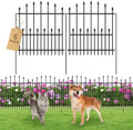 Decorative Garden Fence - 32in(H) x 14.5Ft(L) No Dig Heavy Duty Metal Rabbit Dog Fence Outdoor for Yard Rust-Proof Garden Fencing Animal Barrier Border for Patio Flower Bed (6 Panels + 7 Stakes) by GLAINTE