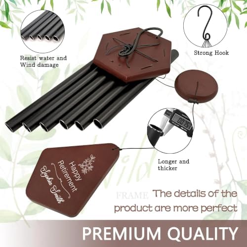 Retirement Wind Chimes Personalized, Retirement Gifts for Woman/Man, Teachers/Worker, Customized Wind Chimes, Decorative Wind Chimes Outdoor - Image 6