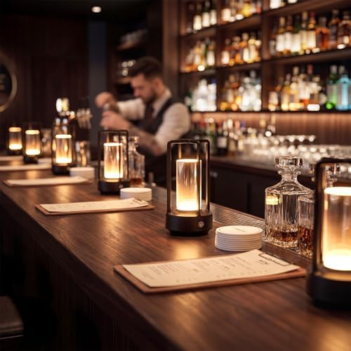 4 Pack Black Portable Metal Table Lamp LED Rechargeable Cordless Table Light Battery Operated Desk Touch Lamp 3 Color Stepless Dimming Light for Home Outdoor Camp Patio Bar Restaurant - Image 6