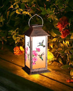 Fussion Solar Lanterns Outdoor Waterproof Garden Decor Birthday Gifts for Women Mom Grandma Sister, Hanging LED Plastic Solar Lights Outside Gardening Decorations for Yard Patio - Hummingbird - 2 Pack - Image 2