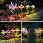 4 Pack Lily Solar Path Lights, IP65 Waterproof Adjustable Landscape Lights - Image 6