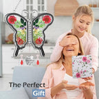 KY&BOSAM Butterfly Suncatcher I Love You Sister Stained Glass Panels Hangings for Windows Suncatchers Pressed Real Flower Wing in Glass Dream Catchers Birthday Mother`s Day Wind Chimes - Image 4