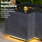 Sunlinua Small Modern Outdoor Water Fountain with 3 Led Lights - Image 6