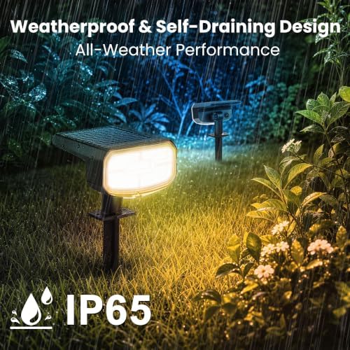 JEJOT Solar Spot Lights Outdoor Waterproof, Solar Spotlights, 8 Pack - Image 5