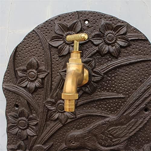 Rustic Cast Iron Wall Mounted Hand Sink with Birds On Flower Branch Signs On European Home Garden Decor Metal Wash Basin Stand Wall Water Fountain - Image 6