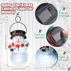 Christmas Solar Hanging Lantern Snowman Light Outdoor Decor, Snowman - Image 2