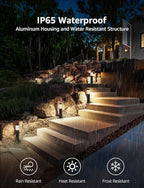 SUNVIE 2-Pack 3W LED Low Voltage Bollard Landscape Pathway Lights, Black - Image 5