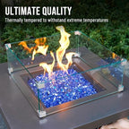Skyflame 1/4-Inch Cobalt Blue Reflective Fire Glass for Fire Pit Fireplace - Image 4