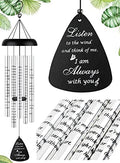 Fabuday 32'' Sympathy Wind Chimes Memorial Gift for Loss of Loved One Black by Fabuday
