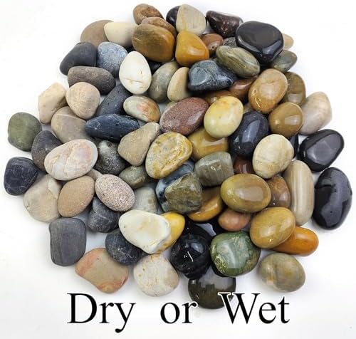 10lbs River Rocks for Landscaping, 1-2 Inch Mixed Colors Pebbles - Image 2