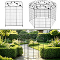 Decorative Garden Fence 40in x 36ft, 16 Pack Flat Metal Garden Border Fence, Rustproof Powder Coating, No-Dig Installation with Triangular Stakes, Flexible Design for Flower Beds, Paths, Yards by HEASONKENNEL