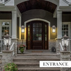 Darkaway Large Outdoor Sconce Lights Wall Light Fixtures,14inch Exterior Porch Light Outdoor Sconce Anti-Rust Outside Light with Water Ripple Glass for Patio Yard Garage, 2 Pack - Image 2