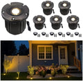 Gardenreet Brass Well Lights, 12V Low Voltage Wired 2700K In-Ground, 6PK by Gardenreet