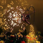 Solar Watering Can Outdoor Lights Garden Decor,Butterfly Hanging Lantern Waterproof Landscape Lights Outside Decoration for Yard Porch Patio Pathway Gardening Gifts(with 32 inch Shepherd Hook) - Image 2