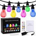 100FT (2x50FT) RGBW Outdoor String Lights for Backyard Party Decor by suoofoi