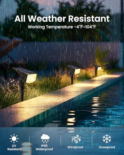 SOLPEX Solar Spot Lights Outdoor Waterproof 10 Pack Warm White - Image 4