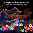 JUSTUP 2PCS Halloween-Themed Solar-Powered LED Lights, IP55 Waterproof Outdoor Lawn Lighting with 10-LED Chips, Spooky Ambience Garden Decor for Gardens Lawns & Halloween Parties (Multicolor) - Image 5