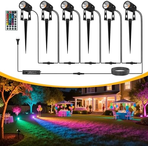 L LOHAS LED RGB Dusk to Dawn Low Voltage Landscape Lighting Remote 6 Pack by LLOHASLED
