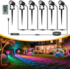 L LOHAS LED RGB Dusk to Dawn Low Voltage Landscape Lighting Remote 6 Pack by LLOHASLED