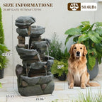 Sunlinua 42H Realistic Tree Trunk Outdoor Water Fountain with 5 Tiers - Image 2