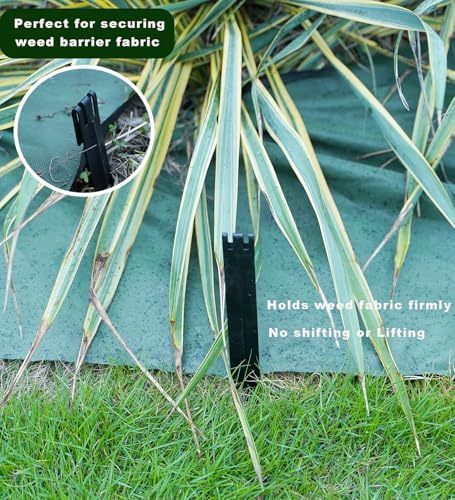 20Pcs 10In Balck Metal No Installation Landscape Edging Stakes - Image 6