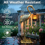 Solar Garden Statue Crane Figurine, Outdoor Hanging Solar Lanterns, 17.7 Inch Blue Heron Sculpture Statue for Patio Yard Porch, Garden Decor for Outside Birthday Gifts for Mom, Women Mother's Day - Image 4