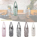 Mason Jar Hangers 10pcs Hand Woven Water Cup Mesh Bag Manual Weave Bottle Cover Can Be Suspended Multiple Colors Umbrella Storage For Hanging Bottle(Black) - Image 2