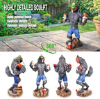 Garden Gnomes Outdoor, Gnome Garden Decor, Funny Werewolf Garden Statue 12.6", Waterproof Resin, Weather-Resistant Lawn Ornament for Patio & Yard, Gift for Garden Lovers - Image 5