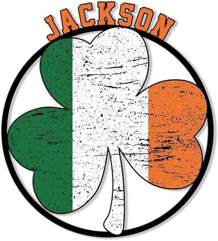 Personalized Irish Metal Sign, Ireland Celtic Shamrock Hanging Sign Welcome Outdoor Porch, Custom Name Wall Fence Patio Yard Home Office Decor, Birthday, St. Patrick’s Day Gifts by TALATAKA