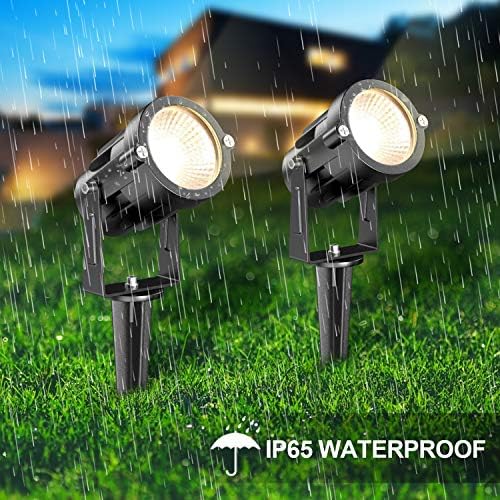 15W Low Voltage Landscape Lights, LEDVIE 12 Pack LED Landscape Lighting Outdoor 12V Warm White LED Landscape Light Waterproof Garden Pathway Lights Wall Tree Flag Spotlight with Spike Stand - Image 3