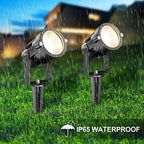 15W Low Voltage Landscape Lights, LEDVIE 12 Pack LED Landscape Lighting Outdoor 12V Warm White LED Landscape Light Waterproof Garden Pathway Lights Wall Tree Flag Spotlight with Spike Stand - Image 3