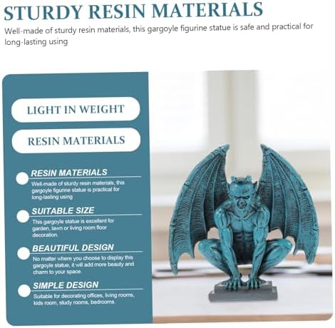 Gothic Resin Gargoyle Statue Garden Decor Figurine for Xmas Halloween - Image 4