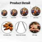 Autumn Floral Fox Acrylic Suncatcher - Image 2