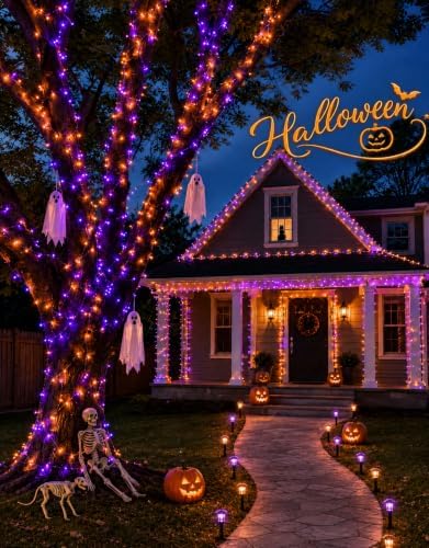 LitHome Color Changing Solar Christmas String Lights Outdoor, 33 FT 100 LED - Image 2